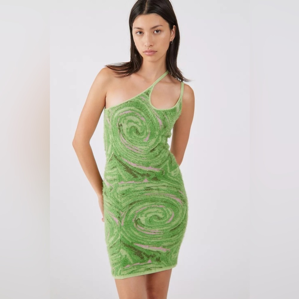 HOUSE OF SUNNY - Hot Springs Hockney Dress - Vol 19 - Grass Green